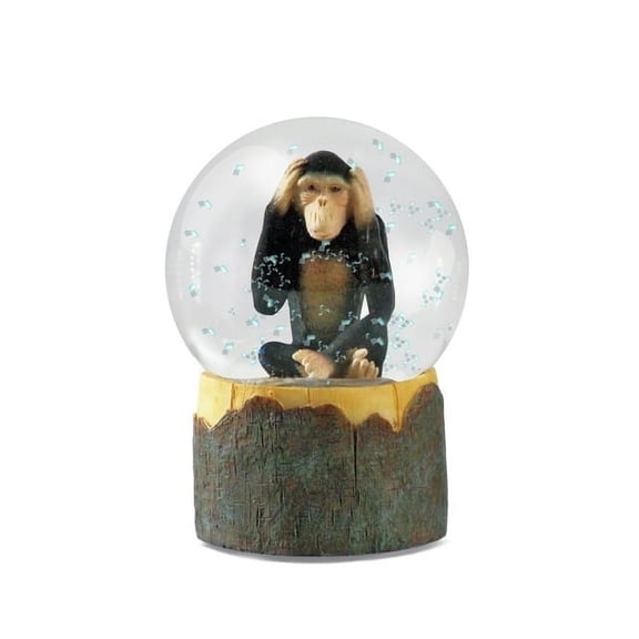 Water Globe - Monkey from Deluxebase. Snow Globe with Monkey Figurine, Glass Glitter Globe, Resin Base. Home Decor & Monkey Gift.