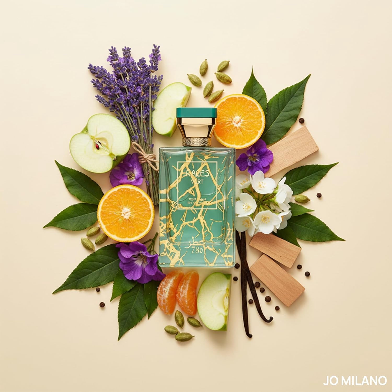 JO MILANO PARIS Raees Vert Cologne Spray, Woody Aromatic Scent, 3.4 oz