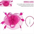 thumbnail image 4 of White Fascinator Fashion Headbands Fascinators Hat Flower Mesh Ribbons, 4 of 5