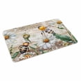 thumbnail image 4 of Summer Botanical Door Mat Indoor Outdoor, White Daisy Botanical Bee Rustic Non Slip Welcome Mat with Rubber Backing, Absorbent Fabric Front Door Mats Entryway Rug for Home Patio Entrance 18"x30", 4 of 9