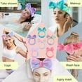 thumbnail image 3 of 6-piece Set of Skincare Shower Elastic Headband, Makeup Headscarf with Bow, Women's Facial Cleansing Headband, 3 of 7