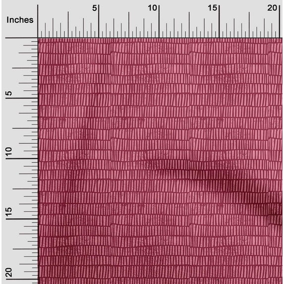 oneOone Organic Cotton Voile Fabric Uneven Stripe Block Print Fabric By The Yard 42 Inch Wide