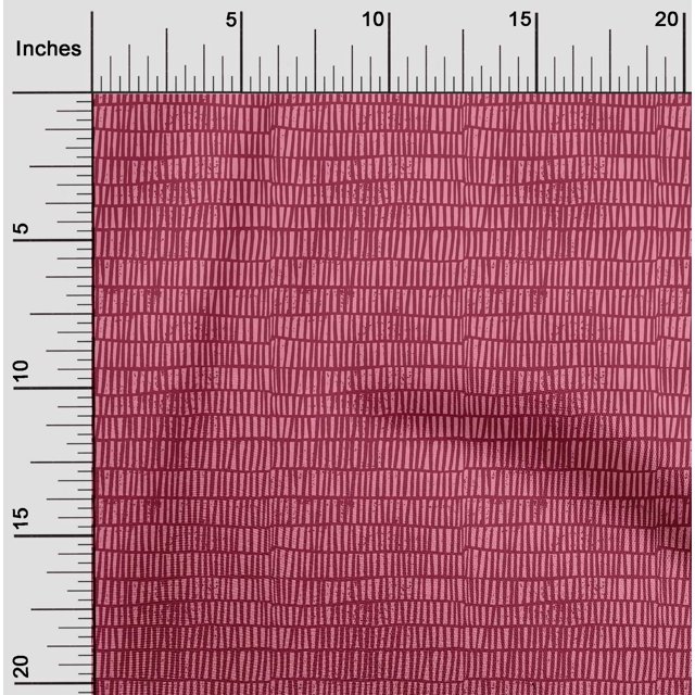 oneOone Georgette Viscose Fabric Uneven Stripe Block Printed Fabric 1 Yard 42 Inch Wide