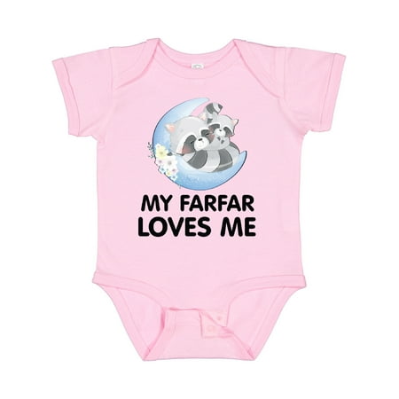 

Inktastic Raccoon My Farfar Loves Me Gift Baby Boy or Baby Girl Bodysuit