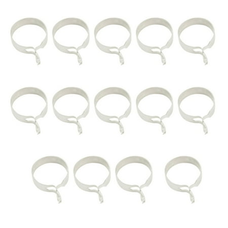 Mainstays Set Of 14 Cafe Curtain Rod Clip Rings Up To 3 4 In