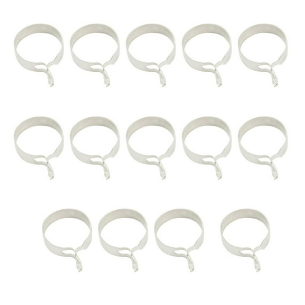 Mainstays Set of 14 Cafe Curtain Rod Clip Rings, Up to 3/4 in. Diameter