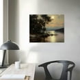 thumbnail image 3 of COMIO  Canvas Vintage Wall Art Print Sunset Forest Lakeview Horizon Nature Fine Art Painting Decorative Sunrise Landscape Canvas Wall Art for Living Room, Bedroom, Office, 3 of 4
