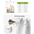 thumbnail image 6 of Spring Floral Tie Up Curtains for Window, Watercolor Elegant Botanical Summer Thermal Insulted Balloon Shade Adjustable Rod Pocket Curtains Valance Panels for Kitchen Bathroom Café 46 x 63, 6 of 7