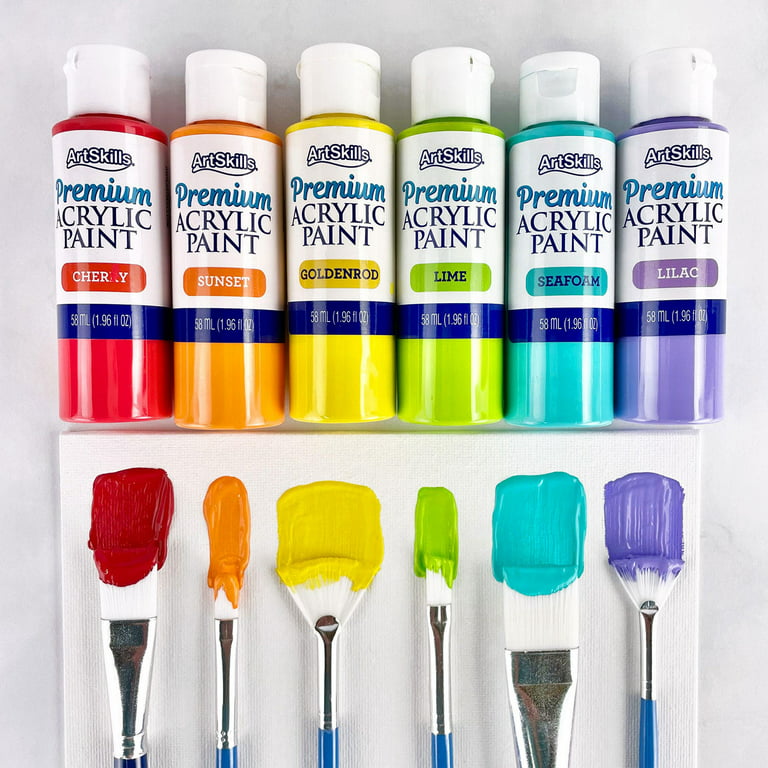 artskills acrylic paint brush set, acrylic paint brushes for canvas