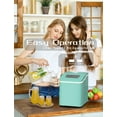 thumbnail image 4 of ARLIME Countertop Ice Maker Machine, Ready in 8 Mins, 26Lbs/24H, Self-Cleaning Electric Ice Making Machine with Scoop and Basket for Home, Office, Party, Bar (Green), 4 of 9