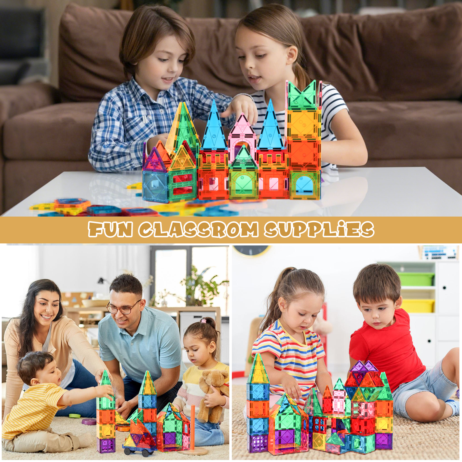 FunMagic Magnetic Tiles Building Set, 32 Pieces photo 5
