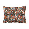 thumbnail image 1 of RYLABLUE Creepy Colorful Steampunk Clowns Head Watercolor Print Polyester 20 x 30 Inch Rectangle Throw Pillow Covers With Hidden Zipper Home Sofa Cushion Decorative Pillowcases, 1 of 1