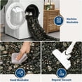 thumbnail image 5 of Washable Runner Rug Floral Rug Runner for Hallway Soft Non-Slip Kitchen Runners Stain Resistant Ultra-Thin Entryway Indoor Carpet Long Rugs for Bedroom Laundry Bathroom Bedside, 5 of 8