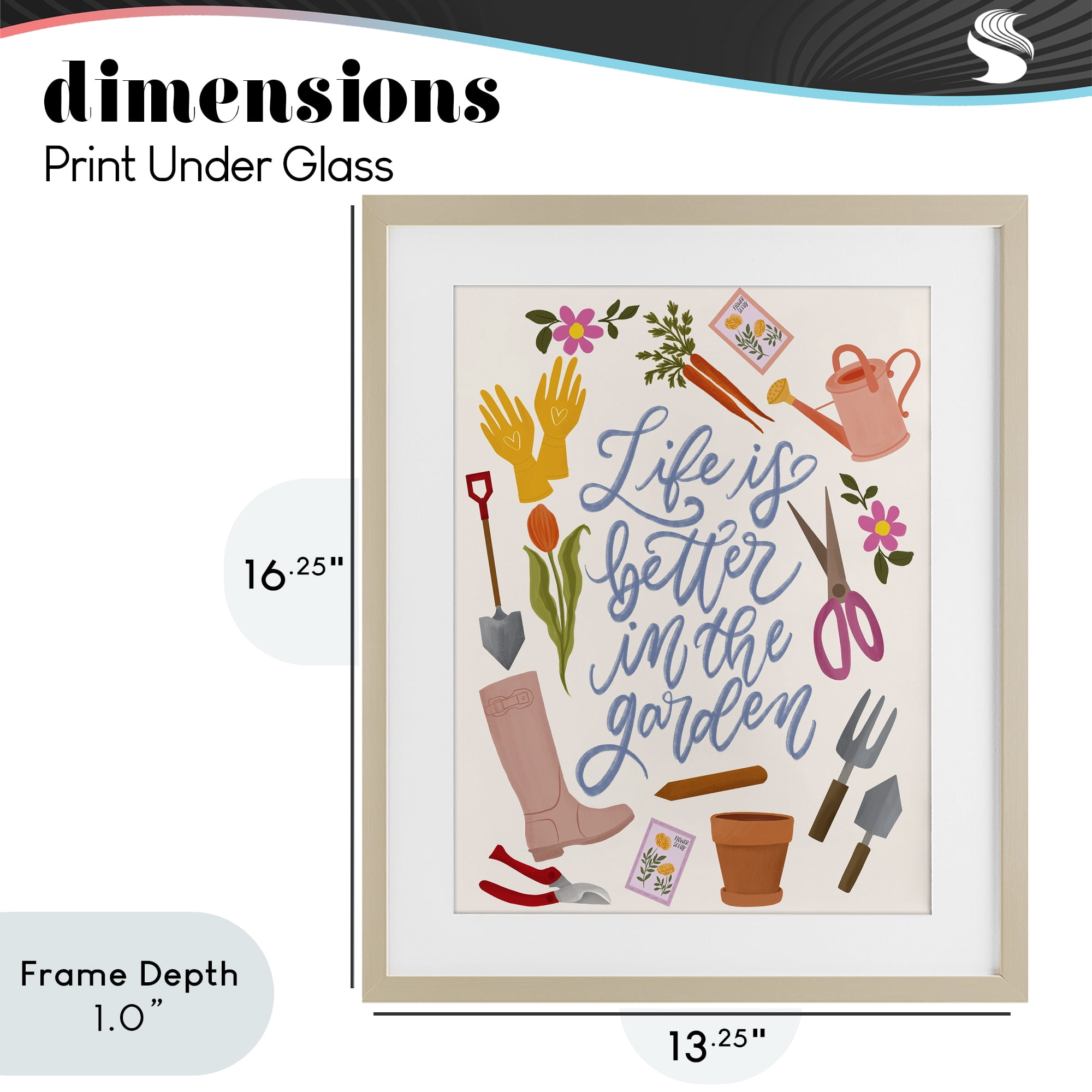 Stupell Industries Life In The Garden Birch Framed Print Under Glass, design by Isabela Schielke