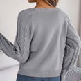 thumbnail image 4 of Chandail-Over Uni pour Femmes Manches Longues Décontracté Tricoté Doux Confortable Hiver Chaud Col Roulé, 4 of 5