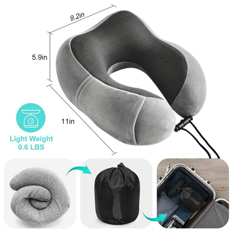 Free shipping) Memory Foam Car Neck Pillow with Phone Holder and