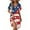 Red, variant on Women's American Flag Dress Women 4th of July Patriotic Shirt USA Stars Stripes Dresses Sexy V-Neck Summer Sundress,Black L