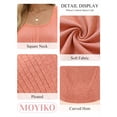 thumbnail image 4 of MOYIKO Women's Summer Tank Tops Pleated Square Neck Loose Fit Casual Flowy Tunic Sleeveless Shirts, 4 of 7
