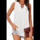 thumbnail image 1 of Camiseta Sin Mangas Holgada para Mujer, Sin Mangas, con Cuello en V, Elegante, Informal, con Ojales, Blusa de Verano S, 1 of 5