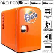 Coca-Cola Fanta 4L Cooler/Warmer 12V DC 110V AC Mini Fridge, Orange