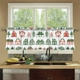 thumbnail image 4 of Yayeee Kitchen Curtains Set of 2 Light Filtering 57"x24" Over Sink Window Panels, White Christmas House, 4 of 7