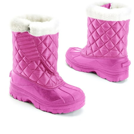 Little Girls' Diamond-Quilted Winter Boots - Walmart.com