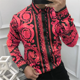 thumbnail image 3 of Camisas de lujo de moda 2024 para hombre, camisas con solapa de manga larga con estampado de imagen para hombre, camisas hawaianas casuales de fiesta callejera, tallas grandes S-5XL, 3 of 5