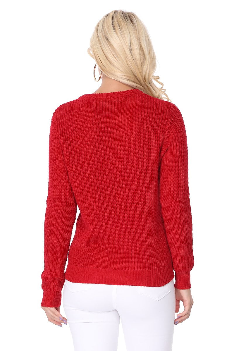 Laufey Embroidered Signature Crewneck - Red Thread Medium