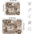 thumbnail image 2 of Coffee Dish Drying Mat 18 x 24 Inch Large Coffee Drying Mat with High Absorbent Reversible Microfiber Coffee Bean Dish Rack Pad Dish Drainer Mat Brown Coffee Mat for Kitchen Counter Coffee Bar, 2 of 6
