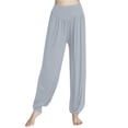 thumbnail image 2 of Yuanlook Womens Yoga Harem Pants Loose Workout Joggers Sweat Pants Comfy Lounge Lantern Pants - Light Blue - XL, 2 of 4