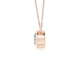 thumbnail image 2 of ANGARA Natural Bezel-Set Diamond Solitaire Necklace in 14K Rose Gold for Women (Size-3.4mm| Color-K| Clarity-I3) | April Birthstone, Anniversary, Jewelry Gift for Women | Natural Diamond Necklace, 2 of 10
