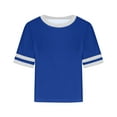 thumbnail image 3 of BangWanChi Ladies' Casual Drop Shoulder T-Shirt Round Neck Oversized Crop Top for Gym & Lounge, 3 of 4