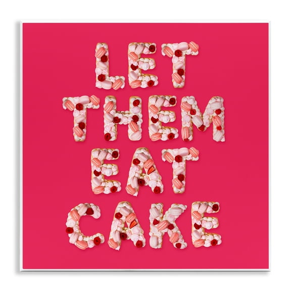 Let Them Eat Cake Wall Plaque Art, design by LISH Creative