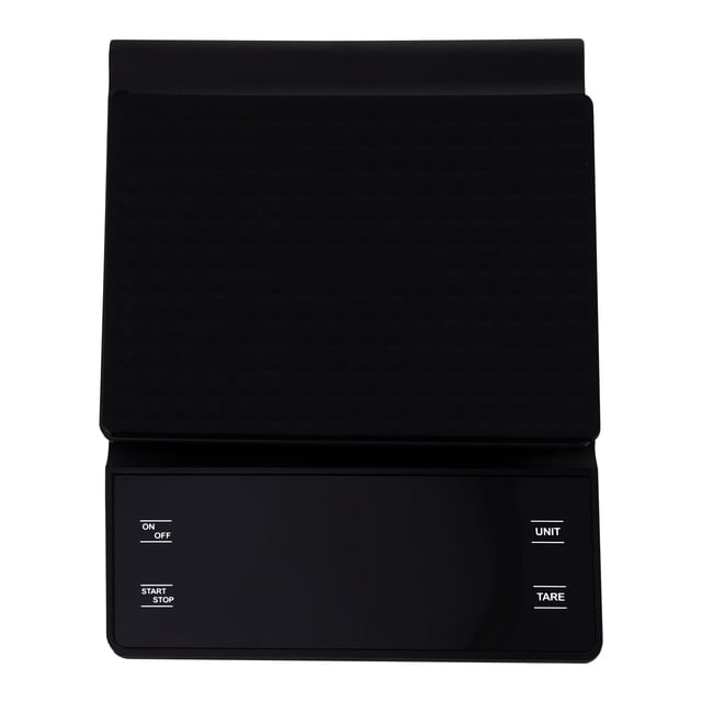 EeaseMX Báscula electrónica para café de 3 kg/0,1 g con temporizador, báscula digital de cocina de alta precisión, con temporizador, sin batería (negra)