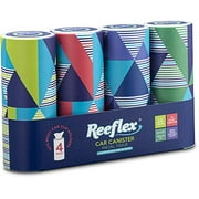 Reeflex Car Tissues (4 Canisters/200 Tissues) - Disposable Facial Tissues Boxed in Canisters with Perfect Cup Holder Fit | Quality Car Travel Tissues that are Soft, Durable, 2-Ply, Thick & Convenient