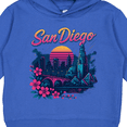 thumbnail image 3 of Inktastic San Diego Retro Sunset Skyline Toddler Hoodie, 3 of 4