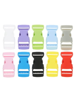 Nuolux 50pcs 10mm Transparent Colorful Eco-Friendly Plastic Belt Buckle Collar Buckle Umbrella Rope Bracelet Webbing Buckle Case and Bag Accessories