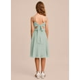 thumbnail image 2 of Drtj 2-14T Kids Teens Girls A-line Junior Bridesmaid Chiffon Flower Girl Dress Knee-Length Formal Wedding Party Pageant, 2 of 5