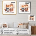 thumbnail image 4 of Designart "Nursery Cartoon Fox III" People Framed Wall Art - Traditional Blue Animal Nursery Entryway Framed Wall Art Print, 4 of 6