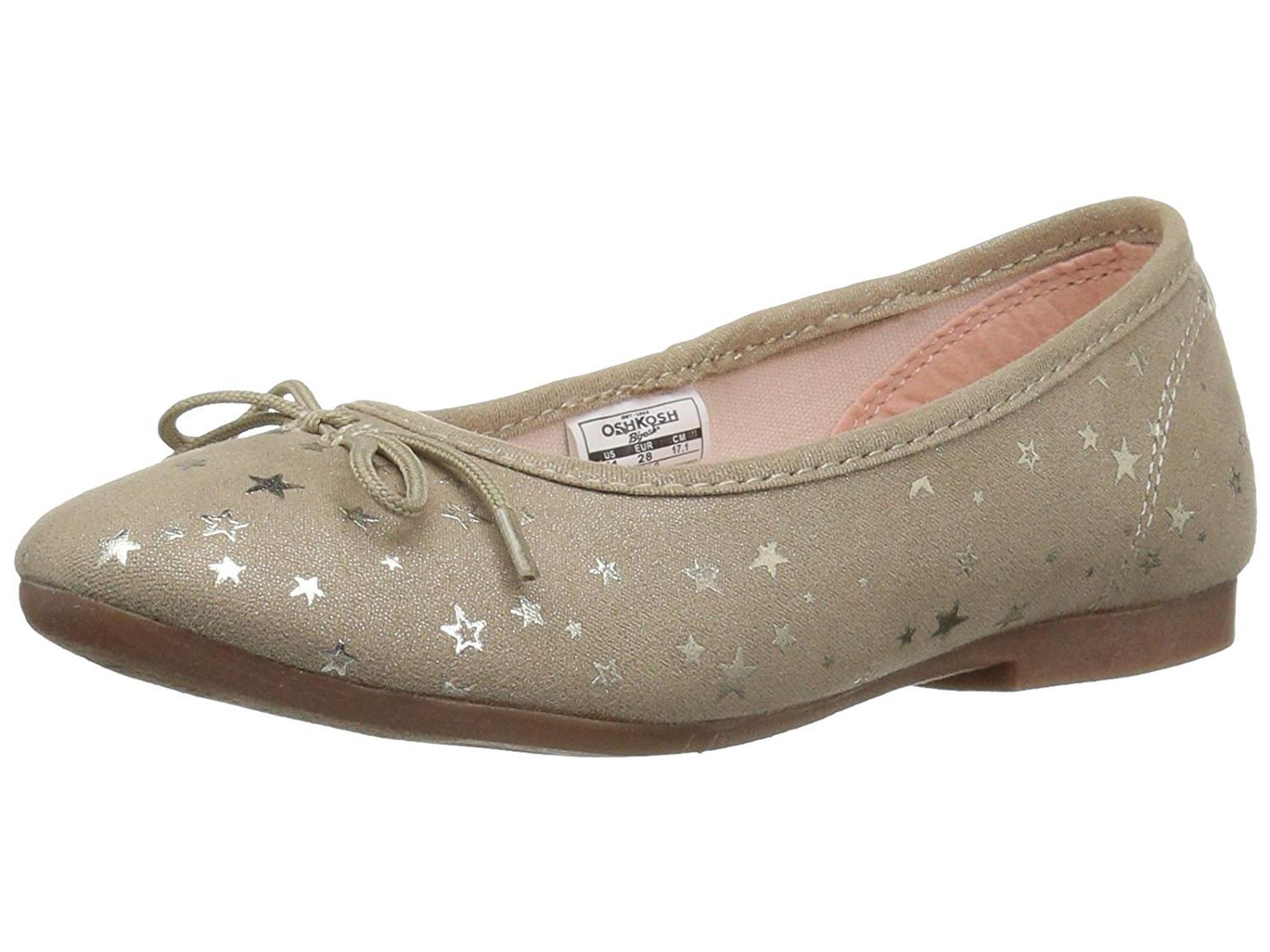 kids gold ballet flats