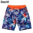 thumbnail image 2 of Summer children's beach pants, leaf print beach pants, four-side elastic surfing pants, casual shorts (blue), 2 of 6