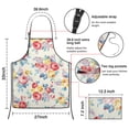 thumbnail image 3 of Pioneer Flower Floral Print Pattern Apron-Garden Aprons for Women with Pockets-Cotton Linen Waterproof Kitchen Cooking Gardening Aprons Adjustable for Kitchen,Cooking,BBQ and Salon 33x27 Inch, 3 of 6