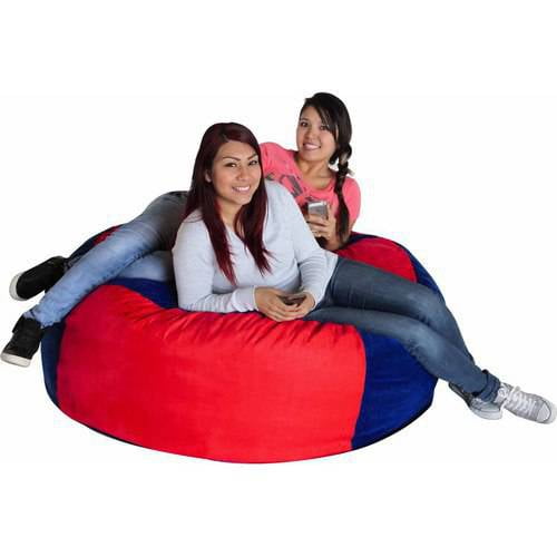 Big Tree Furniture Koala Foam Red/ Blue Shredded Foam Bean Bag