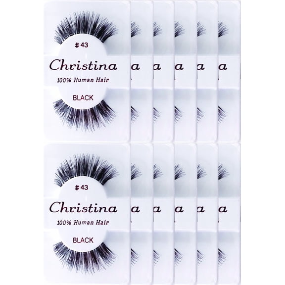 12packs Eyelashes #43 Best guaranteed quality lashes available in the eyelash market- By Christina