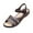 Brown, variant on RUIYANQI Women's Flat Sandals,Leather Comfort Footwear with Bow Accent & Buckle for Daily Wear Black Women Sandal