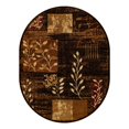 thumbnail image 2 of Unique Loom Cafe Collection Area Rug - Inizio (7' 10" x 10' Oval Brown/Cream), 2 of 11