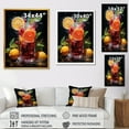 thumbnail image 4 of Designart "Caribbean Carnival Delight Exotic Cocktail" Food & Beverage Canvas Wall Art - Traditional Yellow Cocktails Bedroom Canvas Wall Art, 4 of 6