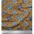 thumbnail image 1 of Soimoi Satin Silk Fabric Tiles Moroccan Printed Fabric 1 Yard 42 Inch Wide, 1 of 3