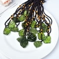 thumbnail image 4 of Dress Choice Moldavite Crystal Necklace for Women Men-Irregular Gemstone Pendant Adjustable Braided Rope Meteorite Necklace Healing Stone Pendant Daily Life Jewelry, 4 of 8