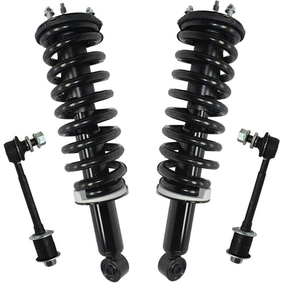 Detroit Axle - 4WD V6 Front Struts Kit for 1996-2002 Toyota 4Runner 1997 1998 1999 2000 2001, 2 Ready Struts with Coil Spring, 2 Sway Bar Links Replacement